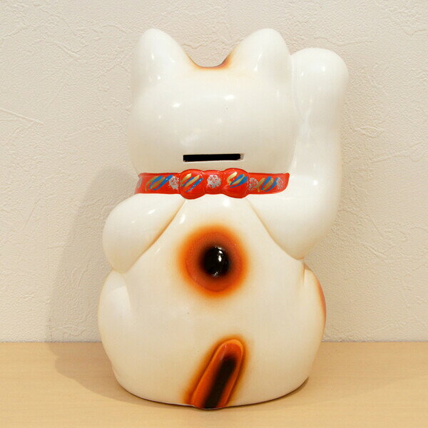 京都 リュウコドウ 小判付招猫 右手(8号・白...の紹介画像2