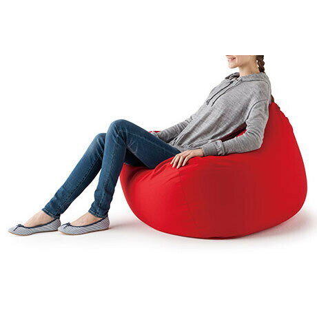 モグ 三角フィットソファ 本体+カバーセット(ネイビー) サンカクフイツトソフアカバ-ツキNV MOGU ビーズクッション [サンカクフイツトソフアカバツキNV] [2]