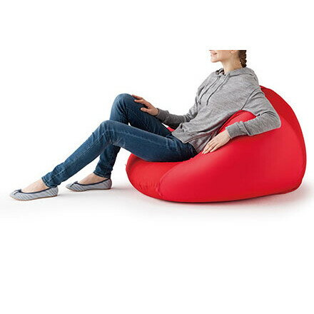 モグ 三角フィットソファ 本体+カバーセット(ブラック) サンカクフイツトソフアカバ-ツキBK MOGU ビーズクッション [サンカクフイツトソフアカバツキBK] [3]