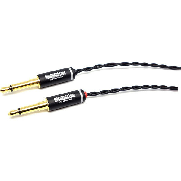 ノブナガラボ ヘッドホンリケーブル(1.2m)【3.5mmモノラル×2⇔4.4mm5極バランス】霧...