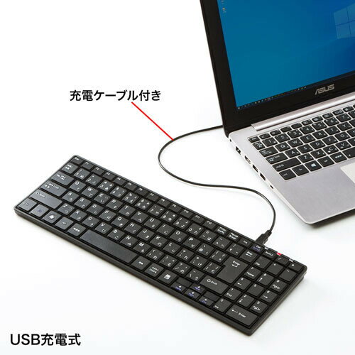 サンワサプライ ワイヤレススリムキーボード U...の紹介画像2