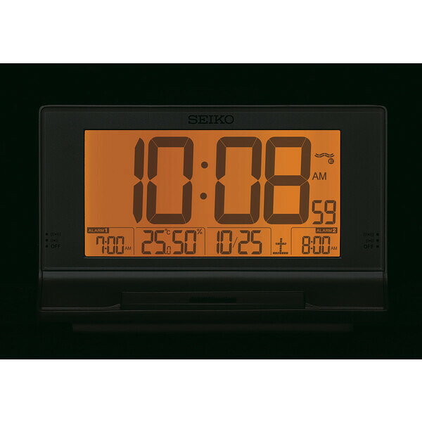 セイコー 電波目覚まし時計 SEIKO 温度湿度付き電波目ざまし時計 SQ-322-S [SQ322S]【返品種別A】 [3]