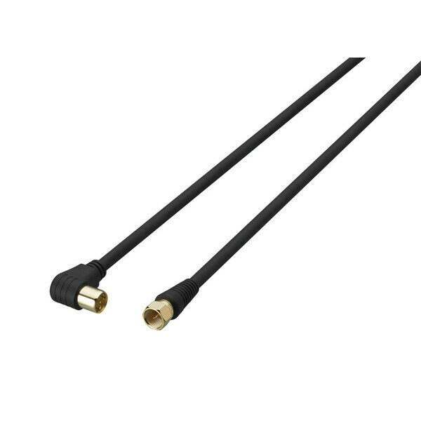 サン電子 4K・8K対応 アンテナケーブル（4C）【5m】 4FL-K50BP F形コネクタ-L形プラグ