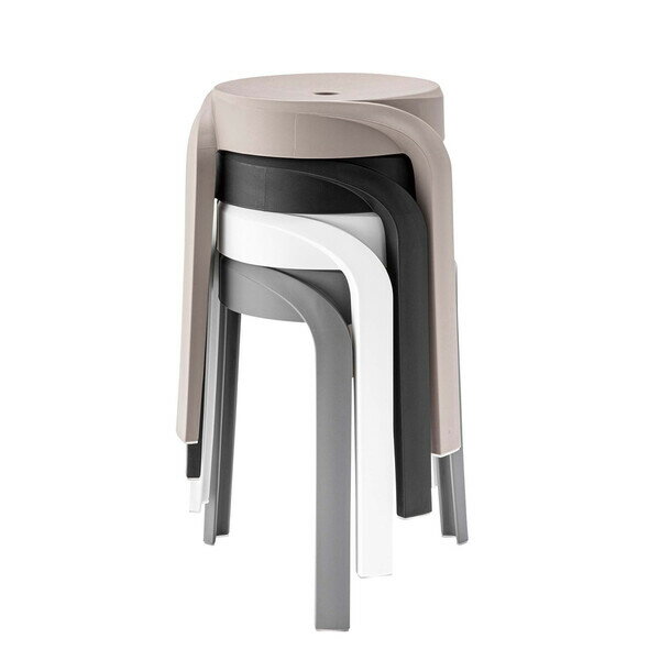 東谷 スツール(グレー・幅35.5×奥行35.5×高さ45.5cm)スタッキング PC-860GY [PC860GY]