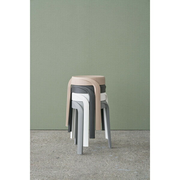 東谷 スツール(グレー・幅35.5×奥行35.5×高さ45.5cm)スタッキング PC-860GY [PC860GY] [2]