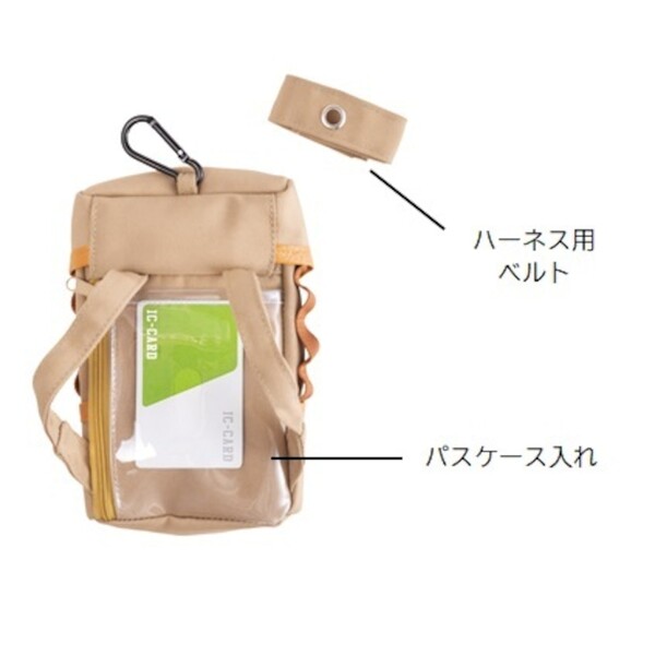 Joshin web 家電とPCの大型専門店のセトクラフト パスポーチ バックパック(ベージュ) SF-3870-BE-180 SF-3870-BE-180｜アングル3