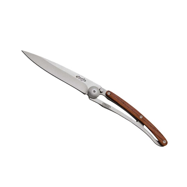 Joshin web 家電とPCの大型専門店のdeejo(ディージョ) wood 27g coralwood DJ-0904 ディージョ　ナイフ　包丁　アウトドア　調理用ナイフ｜アングル2