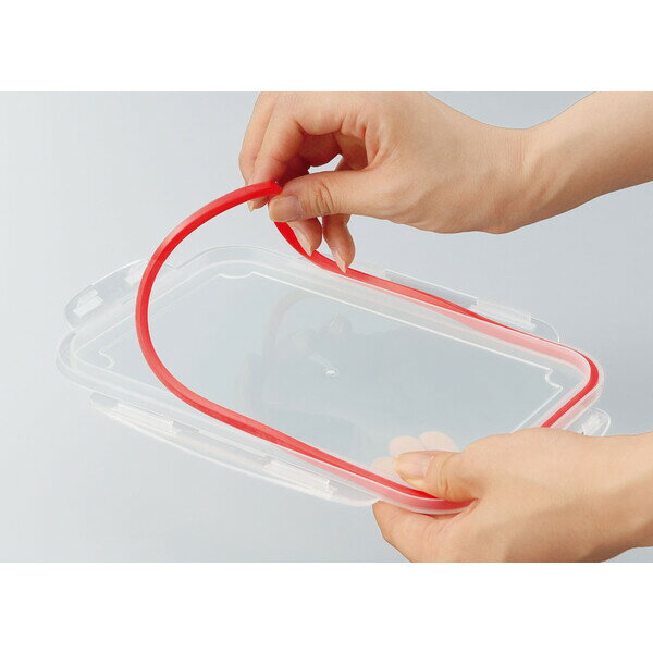 イノマタ化学 フォーロックキーパー SQ-730(クリアー) #1854 inomata 保存容器　保存ケース　お弁当箱　おかず　乾物入れ [1854イノマタ]