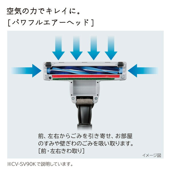 日立 サイクロン式クリーナー コード式 タービンブラシ ホワイト CV-SV90K-W 【掃...