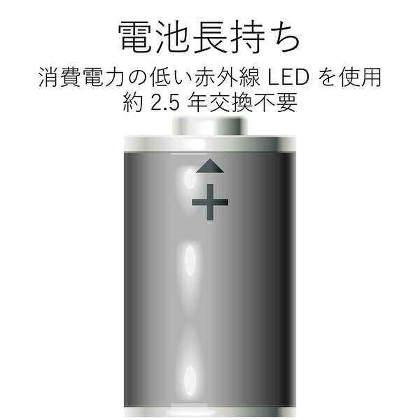 エレコム 2.4GHzワイヤレス IR LEDマウス 3ボタン 省電力 レッド ENELO M-IR07DRRD - Image 2