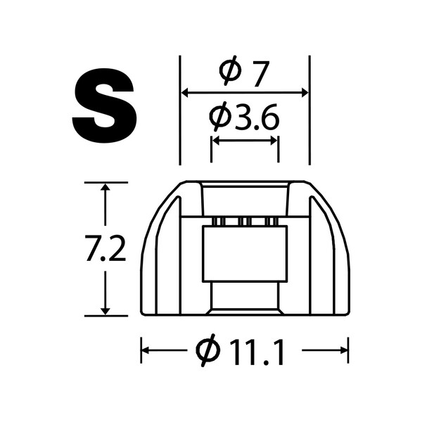 AZLA 交換用イヤーピース（Sサイズ/2ペア） AZL-MAX-S AZLA《SednaEarfit MAX Stan...