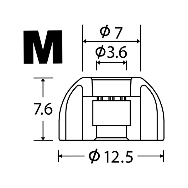 AZLA 交換用イヤーピース（Mサイズ/2ペア） AZL-MAX-M AZLA《SednaEarfit MAX Stan...