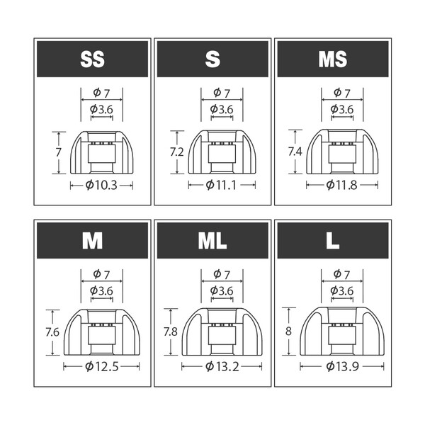 AZLA 交換用イヤーピースセット（MS/M/MLサイズ各1ペア） AZL-MAX-SET-M AZLA《Sed...