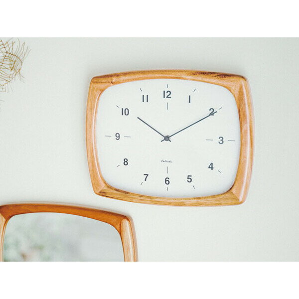 インターフォルム 電波掛け時計 INTERFORM Niffer ニフェル ウォールクロック(ライトブラウン) CL-3355LB [CL3355LB]【返品種別A】 [2]