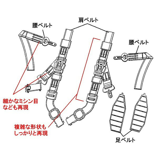 ファインモールド 1/48 ナノ・アヴィエーションシリーズ 現用機用シートベルト3【N...