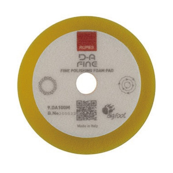 RUPES 9.DA100M スポンジバフイエロー FINE (細目) 100φ R-SB-100-F ルペス