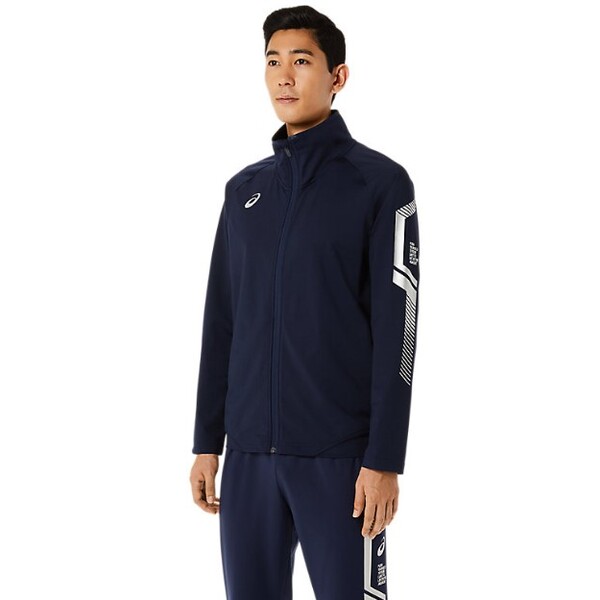 アシックス メンズ 裏起毛 ストレッチ ニット ジャケット (ミッドナイト・サイズ：M) 2031D576-400-M asics LIMO