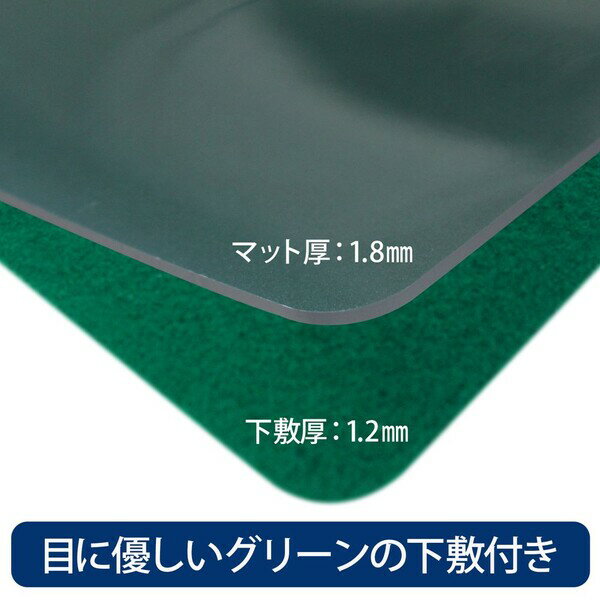 プラス デスクマット 下敷き付き 光沢 マウス対応 軟質（6号） DM-006LW(41350)