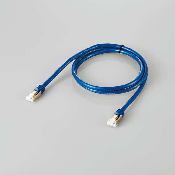 エレコム ツメ折れ防止LANケーブル CAT7準拠 1m（ブルーメタリック）【Joshinオリジナルモデル】 LDJ-7STD/BM10