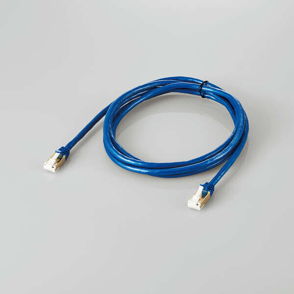 エレコム ツメ折れ防止LANケーブル CAT7準拠 2m（ブルーメタリック）【Joshinオリジナルモデル】 LDJ-7STD/BM20