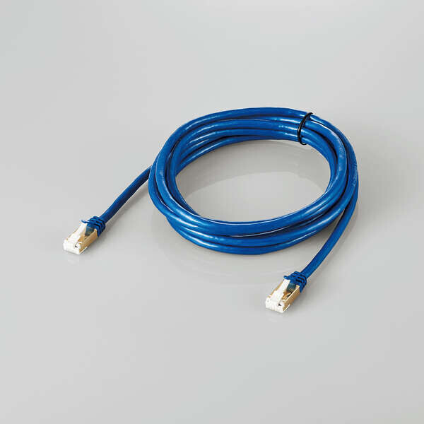エレコム ツメ折れ防止LANケーブル CAT7準拠 3m（ブルーメタリック）【Joshinオリジナルモデル】 LDJ-7STD/BM30