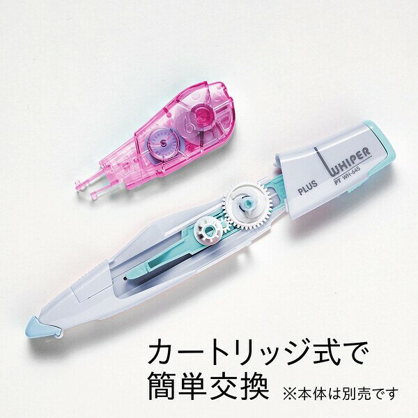 Joshin web 家電とPCの大型専門店のプラス 修正テープ ホワイパー PT 6mm幅 (6m) 交換テープ（ピンク） WH-646R(48762)｜アングル3