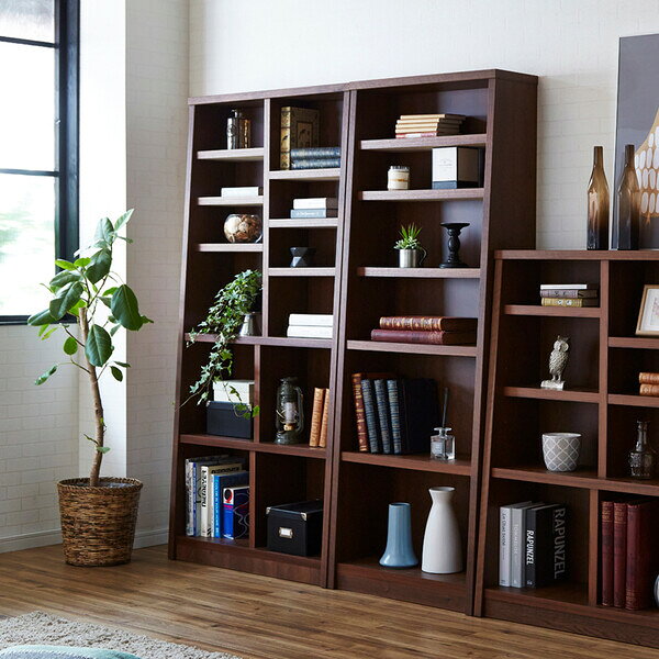 後藤家具物産・大川リビング木工社 国産ブックシェルフ90ハイタイプ(ブラウン) BS-01-90H-BR [他商品と同時購入不可]メーカー直送品(沖縄県・離島お届け対象外) [BS0190HBR] [2]