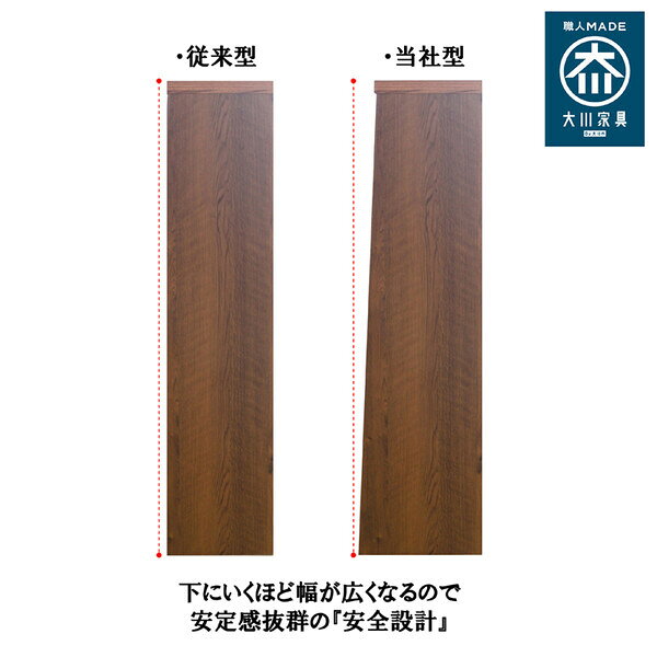 後藤家具物産・大川リビング木工社 国産ブックシェルフ90ハイタイプ(ブラウン) BS-01-90H-BR [他商品と同時購入不可]メーカー直送品(沖縄県・離島お届け対象外) [BS0190HBR] [3]