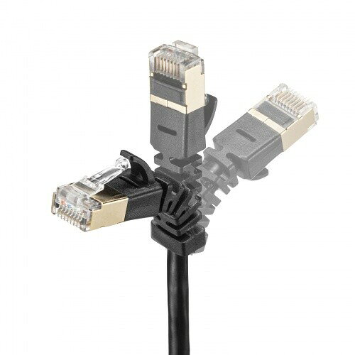 サンワサプライ 4方向固定CAT6A STP LANケーブル（ブラック・2m） KB-T6ASYL-02BK jism-14122460 Joshin web 家電とPCの大型専門店 サンプル画像3