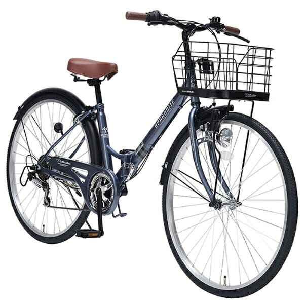 マイパラス 26インチ折りたたみシティサイクル シマノ6段変速 肉厚チューブ 【メーカー直送・他商品との同時購入不可】（アッシュブルー） MC-507-AB MYPALLAS jism-13851744 Joshin web 家電とPCの大型専門店 サンプル画像2