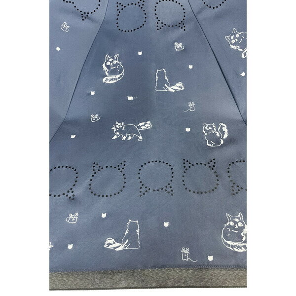81606902 ローズ産業 60cm さかさま線画猫手開き ネイビー [81606902]