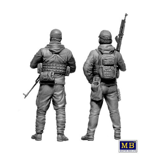 Joshin web 家電とPCの大型専門店のマスターボックス 1/35 ウクライナ郷土防衛隊2体「ブチャ解放2022年4月」 ロシア・ウクライナ戦争シリーズ4【MB35226】 プラモデル｜アングル3