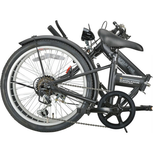 キャプテンスタッグ 折りたたみ自転車　20インチ（マットブラック） YG-1351 CAPTA...