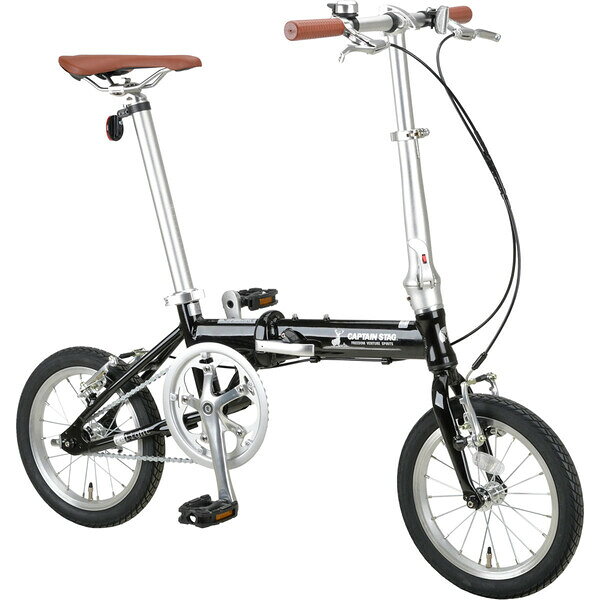 キャプテンスタッグ 折りたたみ自転車　14インチ（ブラック） YG-1414 CAPTAIN STA...