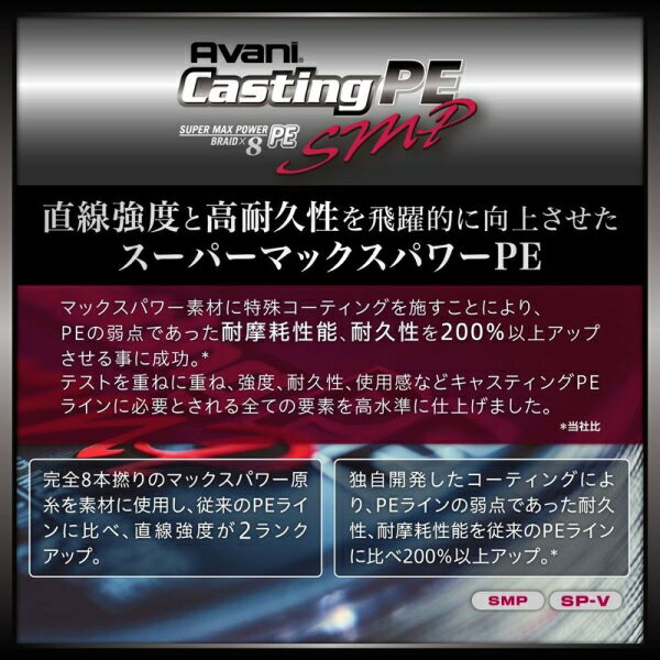 バリバス アバニ キャスティングPE SMP 300m ステルスグレー(12号/最大160lb) アバニ キャスティングPE SMP 300m(12ゴウ/160lb) VARIVAS スーパーマックスパワー PEライン 2