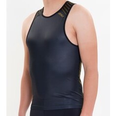 2XU ��˥��å��� �ȥ饤�������󥦥����ꥢ���å� ���꡼�֥쥹 �ȥåץ���BLK/GLD����������S�� MX5482A-BLK/GLD-S 2XU CUSTOM TRI REAR ZIP TOP 2XU�ʥġ��������ॺ���桼��