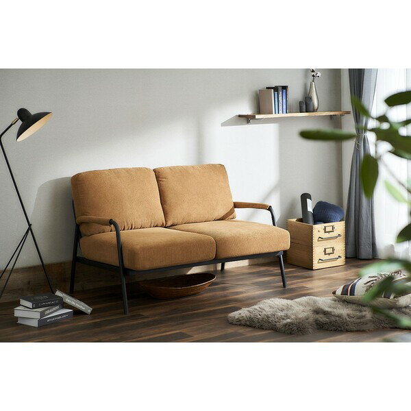 アイリスオーヤマ 2人掛けコーデュロイソファ(ライトブラウン) SFCS-120ライトブラウン IRIS [SFCS120ライトブラウン]