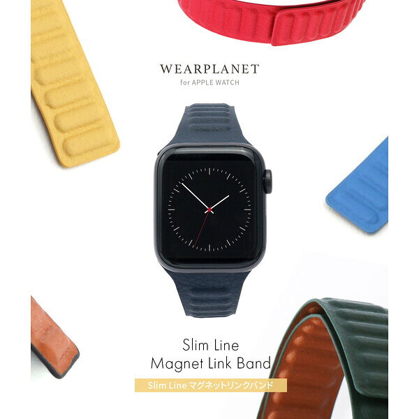 Joshin web 家電とPCの大型専門店のウェアプラネット Apple Watch Ultra / SE / Series 8 / 7 / 6 / 5 / 4 / 3 / 2 / 1 [ 49mm 45mm 44mm 42mm ] Slim Line マグネットリンクバンド（クリームトープ） WEARPLANET WP23189AWCR｜アングル3