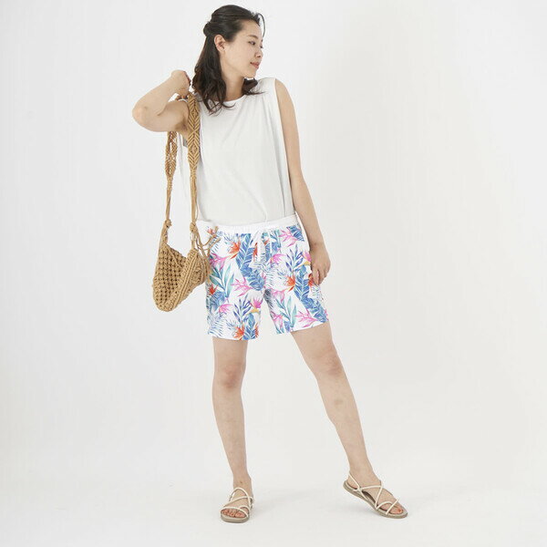 922404-WHT-M RUSTY レディース　ボードショーツ（ホワイト・サイズ：M） ラスティ