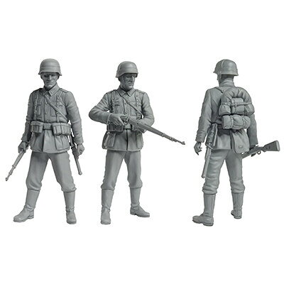 Joshin web 家電とPCの大型専門店のマスターボックス 1/35 独・国防陸軍歩兵兵士1体1939-41・小火器ランナー付【MB35227】 プラモデル｜アングル2