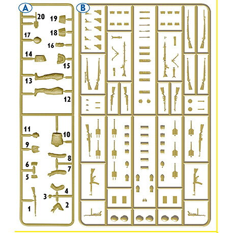 Joshin web 家電とPCの大型専門店のマスターボックス 1/35 独・国防陸軍歩兵兵士1体1939-41・小火器ランナー付【MB35227】 プラモデル｜アングル3