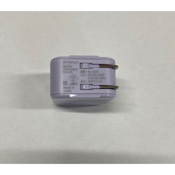 QTJ�ʥ�����ƥ��ȥ饹�ȥ���ѥ�� 2.4A�б� ����� USB-A��2�ݡ��� AC���Ŵ�ܥ饤�ȥ˥󥰽��ť����֥� 1m�ʥѡ��ץ�� QL-0201PU