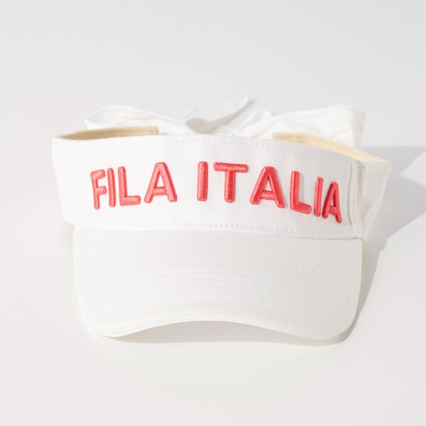 フィラ レディース リボン付きサンバイザー（ホワイト・サイズ：フリー） 753920FWT FILA GOLF