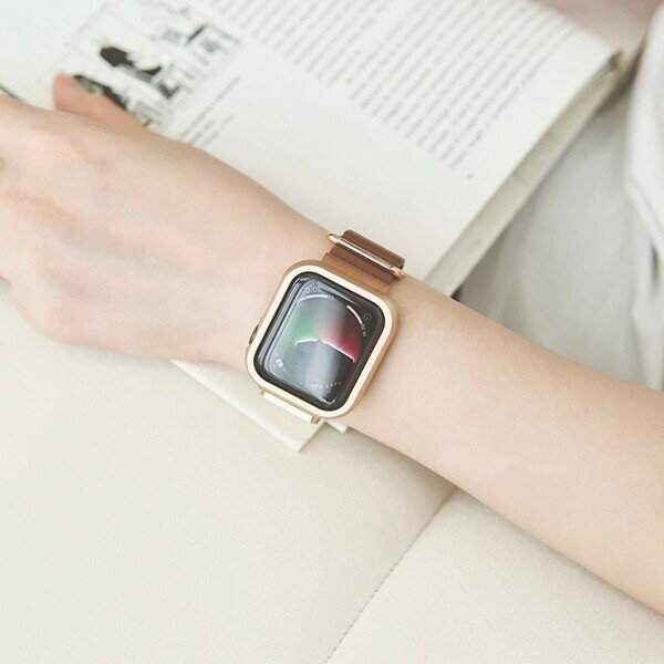 GAACAL（ガーカル） Apple Watch 1-8/SE1-2 【38/40/41mm】 マグネット式PUレザーバンド（ブラウン） W00186BRA