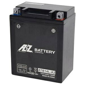 AZ バイク用バッテリー 【電解液注入・充電済】[他商品と同時購入不可] ATB14L-A2-SMF