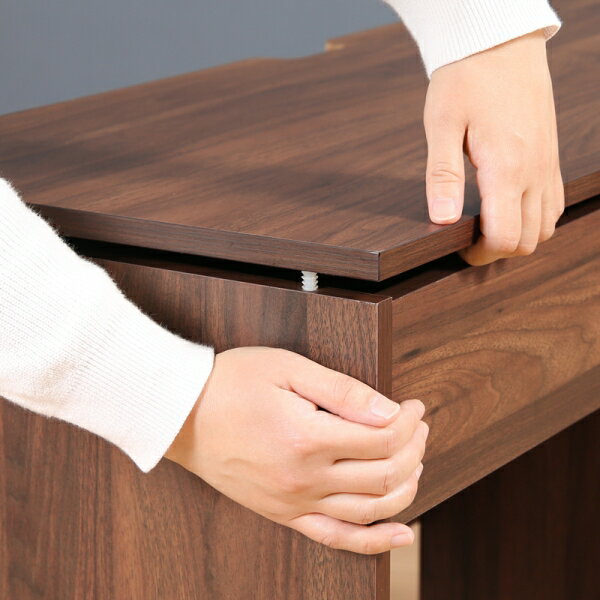 不二貿易 工具不要 片袖デスク(ミディアムブラウン) 99395 EZBO DESK [99395フジボウエキ] [2]