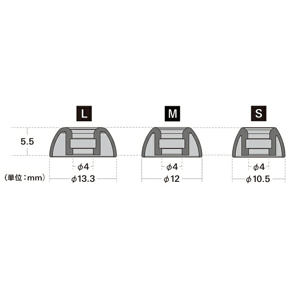 オーディオテクニカ イヤーピース（Mサイズ/2ペア入り） AT-ER500-M