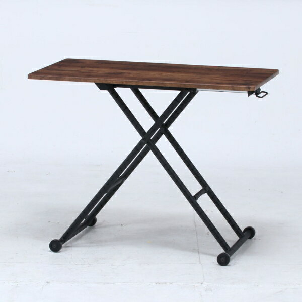 不二貿易 フリーテーブル(ブラウン/ブラック) 14654 ナビア 昇降テーブル [14654フジボウエキ] [2]