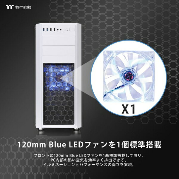 Thermaltake�å����ޥ�ƥ��� �ߥɥ륿���PC������ Versa H26 White /w casefan(�ۥ磻��) CA-1J5-00M6WN-01