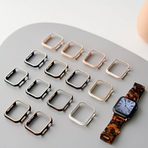 Joshin web 家電とPCの大型専門店のGAACAL（ガーカル） Apple Watch 7-9【45mm】スワロフスキーフレーム（ピンクゴールド） W00065PG6｜アングル3